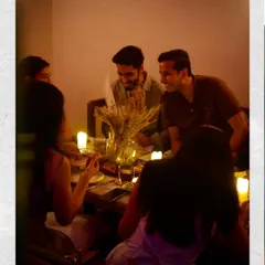 A candid moment from our new menu preview dinner. We love sharing our latest creations with loyal guests and getting their feedback in a fun, intimate setting.