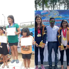 We celebrate the success of every athlete. Here are two of our academy's swimmers who achieved individual champion status at a national-level meet we helped organize.