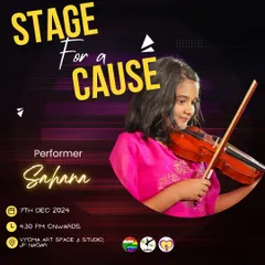 From soulful violin performances to powerful poetry, our open mics are a melting pot of creativity. Here we introduce Sahana, one of the talented performers at our event.
