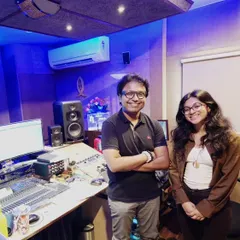 In the studio with the amazing composer D. Imman. It was such an honour to have a session with him and I'm so grateful for the opportunity to learn from a master.