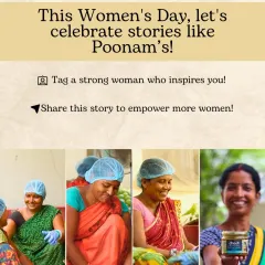 This Women's Day, we celebrate stories like Poonam's. Her journey from seeking a job to leading our production unit is an inspiration and the reason why I started JhaJi Store.