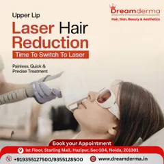 Tired of the constant pain from threading or waxing your upper lip? My laser hair reduction for the face is a precise and quick alternative. The treatment uses a cooling tip to ensure the process is painless, making it a popular choice for sensitive areas.