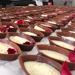 Here you can see my traditional matka sweets being prepared for a large wedding reception. Serving desserts in these small earthen pots adds a rustic and authentic charm to the dessert counter.
