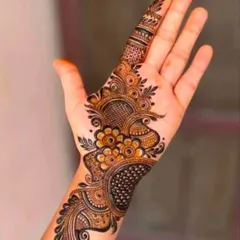 A contemporary design that blends paisley motifs with floral elements and dotted patterns. This is a great choice for someone looking for a unique, non-traditional style.