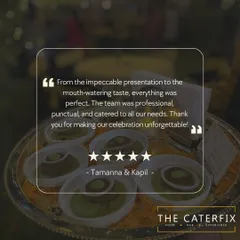 From presentation to taste, I strive for perfection. This feedback commends my team's professionalism and punctuality, which are key to making any celebration unforgettable and stress-free for the host.