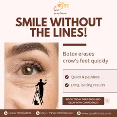Smiling is a beautiful expression, but it doesn't have to leave lasting crow's feet. I use precise Botox injections to relax the muscles around the eyes, smoothing out fine lines for a refreshed look. The procedure is quick, painless, and delivers natural results.