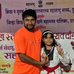 This young champion makes us all proud. Posing with her gold medal after a fantastic performance at the DSO Taekwondo competition. Well done, beta.