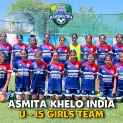 Our U-15 girls' team for the Asmita Khelo India Football League. We encourage our players to give their 100% effort and trust in their potential.