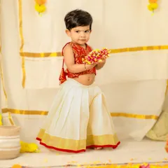 Celebrating the beautiful festival of Onam with this little cutie. I love creating traditional setups for special cultural celebrations.