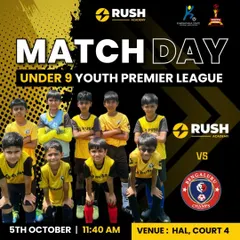 Match day graphic for our Under 9 squad's second game in the league. Consistent competitive play helps our teams build chemistry and apply what they learn in training.
