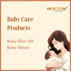 An overview of my core baby care products. The Baby Glow Oil and Baby Ubtan are the foundation of a natural, chemical-free skincare routine that you can trust for your little one.