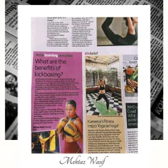 A proud moment seeing my feature in the Hindustan Times. The article discusses the benefits of kickboxing, a passion I love sharing with the world.
