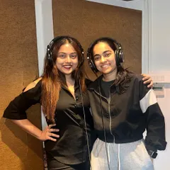 With one of my talented students during her recording session. It's incredibly rewarding to see her apply everything we've worked on and sound so amazing.