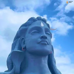 The magnificent Adiyogi statue against a beautiful sky. Its serene presence can be felt from miles away.