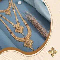 Our inventory includes a wide range of grand bridal sets, from multi-layered necklaces to complete ensembles. We ensure you have access to substantial, high-value pieces that are always in demand during the wedding season.