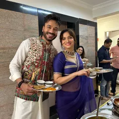 Another shot of the wonderful Ankita Lokhande and Vicky Jain at our buffet. It's always an honor to serve clients who appreciate great food and a great vibe.