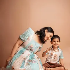 A sweet, interactive moment between mother and son. These are the authentic connections I strive to capture in every family photoshoot.