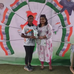 Congratulations to Kanisha Subash, a finalist in the Girls Under 14 category at our Independence Day Cup. Her consistent performance showcases the strength of our women's tennis classes.