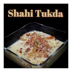 My version of the royal dessert, Shahi Tukda. Bread slices are fried in ghee and soaked in a rich, creamy rabri, then garnished with nuts. A truly indulgent treat for a corporate order.