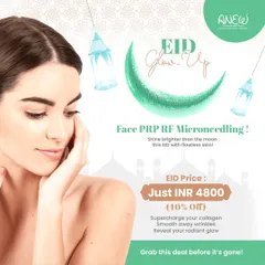 Shine brighter than the moon this Eid with our Face PRP RF Microneedling treatment. Supercharge your collagen and smooth away wrinkles with this special offer.
