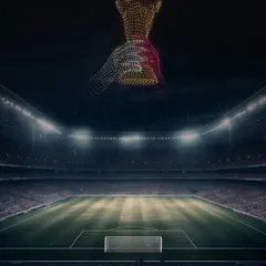 For the world's biggest sporting events, I create iconic moments. Imagine a giant, glittering World Cup trophy animated by hundreds of drones, hovering over the stadium, visible to every single fan.