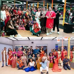 A collage from our Dandiya celebrations at the GK2 and Vasant Kunj branches of 21 Fitness. The studios were filled with color, music, and happy faces.