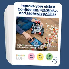 My after school programs in robotics, coding, and STEM are designed to improve your child's confidence and technology skills. Here, a child is programming a robot he built using a tablet.
