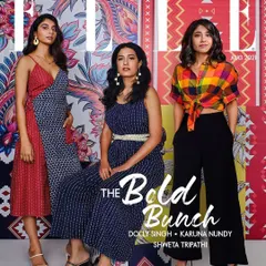 On the digital cover of Elle India with the talented Dolly Singh and Shweta Tripathi. I enjoyed being part of this "Bold Bunch" and the conversation we had.