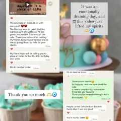 Client feedback like this lifts my spirits on tough days. It makes me so happy to know that the freshness and flavor of my baby shower cake were noticed and appreciated by everyone.