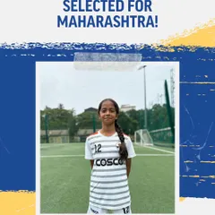 Another milestone for our talent pipeline. We congratulate our player Mahi Surve on her selection for the Maharashtra Sub-Juniors Girls Team participating in the National Football Championship.