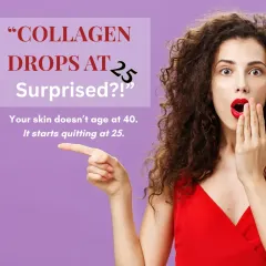 Did you know your skin starts aging at 25, not 40? This is when collagen production begins to decline. We believe in "prejuvenation," or starting smart, science-backed care early to prevent deep wrinkles before they form.