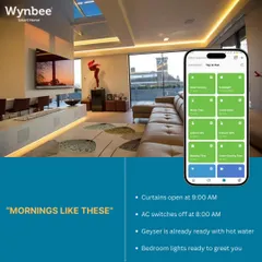 Imagine waking up to a home that’s already prepared for your day. This is an example of a "Good Morning" scene I create, where curtains open automatically, the geyser is ready, and lights adjust to a gentle morning glow, all managed seamlessly through a single app.