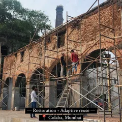 We are blessed to be working on a variety of projects, including this exciting restoration and adaptive reuse project in Colaba, Mumbai. This image shows the site work in progress.