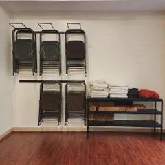 Props like chairs, blocks, and blankets are essential tools in our practice. They help support the body, achieve proper alignment, and safely deepen your experience in different poses.