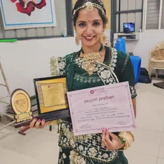 A proud moment celebrating my graduation in Hindustani classical music. For me, all art is connected, and this journey into music has deepened my understanding of dance.