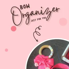 Our bow organizer is the perfect solution for a growing clip collection. You can even personalize it with a name on the wooden ring.