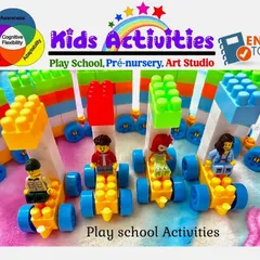 A fleet of vehicles built with Lego during our playschool activities. These building sessions are designed to develop cognitive flexibility, adaptability, and problem-solving skills through play.