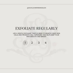 Tip 2: Exfoliate regularly. Using a gentle exfoliant a couple of times a week helps remove dead skin cells and promotes cell turnover, keeping your skin smooth and bright.