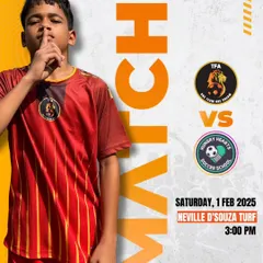 Our next match in the MFA league at Neville D'Souza Turf. We are prepared and focused.