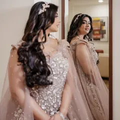 A quiet moment of reflection before the ceremony begins. This portrait of Ishu captures her elegance and anticipation, a key part of our engagement story coverage.