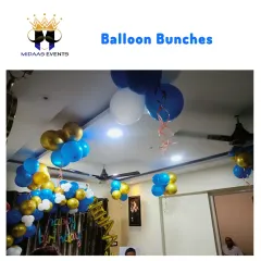 Balloon bunches are a versatile decoration for home parties. They can be used to fill corners, highlight areas like the cake table, or simply add color to the room.
