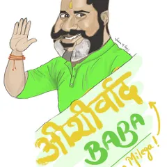 A fun and lighthearted digital caricature created for a friend. These artworks are all about capturing a person's personality with a touch of humor. "Sabko Milega Aashirwad!"