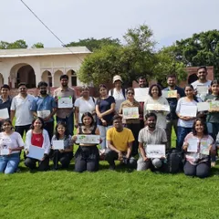 Our Urban Sketchers Delhi group after a wonderful morning of sketching at Sher Mandal.