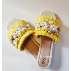 These pretty, unique, and handmade macrame slip-ons are perfect for a special occasion. They are customizable in your choice of size and color.