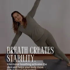 Breath creates stability. We teach intentional breathing to activate the core and help your body move with balance and control, making every exercise more effective.