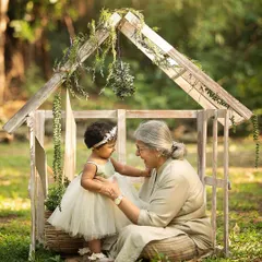 Some bonds are just timeless. Capturing this moment between a grandmother and her granddaughter in this rustic outdoor setting was incredibly special and heartwarming.