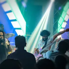 From the back of the room, you can feel the energy. Our bassist connects with the audience as we dive into another banger at TAP Resto Bar. We make sure the vibe reaches every corner of the venue.