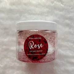 This is my Rose Foot Soak and Bath Salt, made with organic sea salts and essential oils. It's perfect for a relaxing bath or a soothing foot soak to relieve tired feet and hydrate the skin.