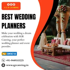 An elegant and traditional wedding mandap setup with ornate seating for the couple. We pay close attention to every detail, from the drapes and floral arrangements to the carpeting, to create a cohesive and beautiful look.