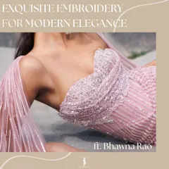 Exquisite embroidery for modern elegance. This pink gown from Bhawna Rao features stunning handwork on the bodice, making it a perfect statement piece for a glamorous evening event.